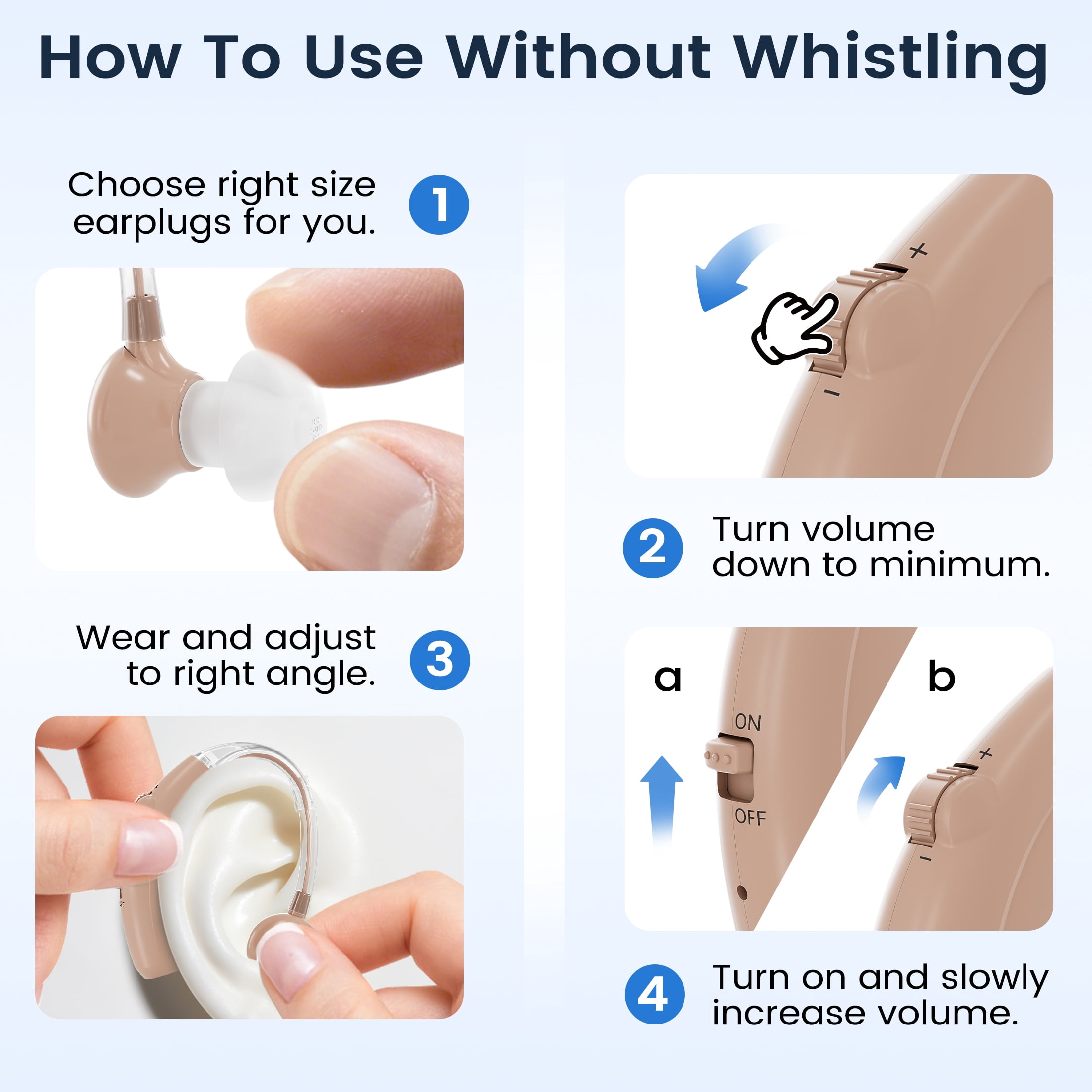 ELCTRTICI Hearing aids for Seniors,Rechargeable,Clear Sound,Noise Cancelling,Adjustable Volume HAP-001