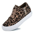 thumbnail image 4 of JENN ARDOR Women Slip On Canvas Shoes Fashion Platform Low Top Wedge Sneakers with Zipper Classic Casual Booties Comfortable,Leopard, 4 of 9