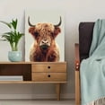 thumbnail image 5 of UXIEQU Highland Cow Canvas Wall Decor 15.75x11.81 Inches, 5 of 8