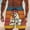 Multicolor N, variant on BRGZLK Mens Shorts Casual Stretch Swim Trunks Funny Summer Casual Quick Dry Beach Elastic Waist Drawstring Vacation Shorts with Pockets