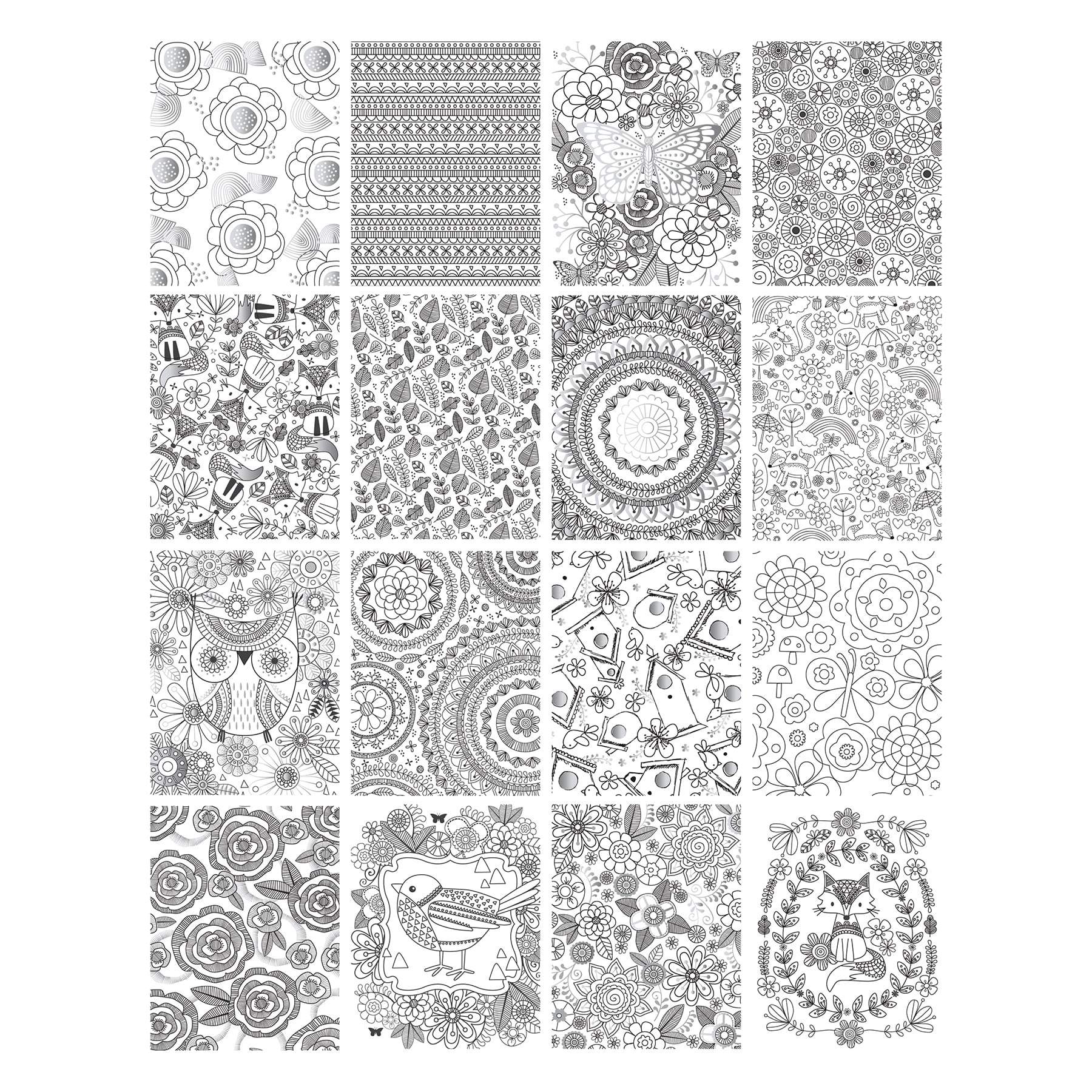Hello Hobby Color Your Own 8.5x11 Paper and Cardstock Combo Pad for Scrapbooking and Crafting