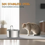 Cat Water Fountain Stainless Steel, 108oz/3.2L Automatic Cat Fountain, Dog Water Dispenser, Super Silen, Multi-Filtration. Dishwasher Safe for Cats, Dogs, Multiple Pets(with 4Pcs Replacement Filter)