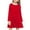 Red, variant on Arshiner Girls' Super Soft Cotton Long Sleeve Tiered Dress