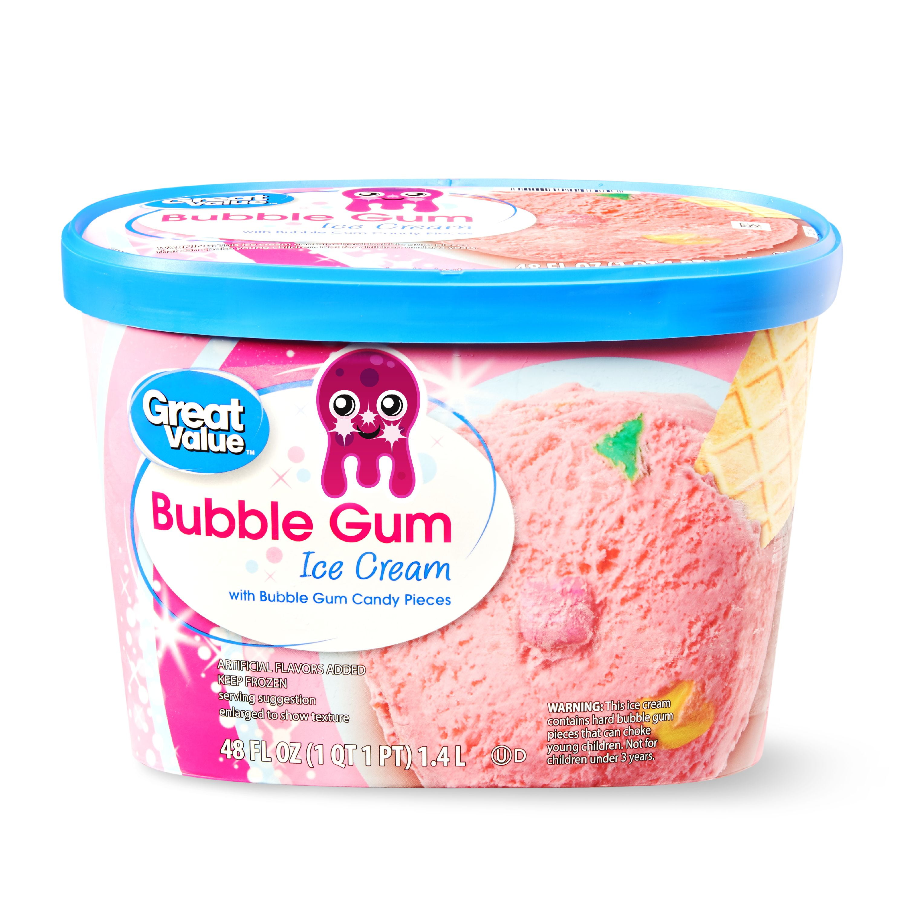 Great Value Ice Cream, Bubble Gum, 48 fl oz - Walmart.com.