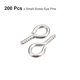 thumbnail image 3 of 200uds Tornillo Ojo Unique Bargains Pasadores Ganchos Mini Ojales 4x8x1mm Autorroscante Brillante Plata, 3 of 5