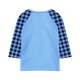 thumbnail image 4 of YOUYEDAIN 3/4 Sleeve Shirts for Kids Girls Size 11-12 Crew Neck Tops Fashion Teen Girls Clothes Oversized T-Shirt Blue 11-12 Years, 4 of 4