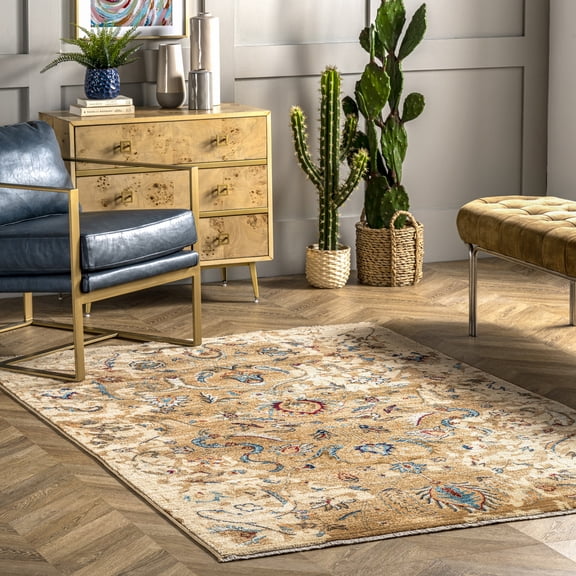nuLOOM Sebrina Blossom Area Rug, 4' 1" x 6', Sebrina Beige