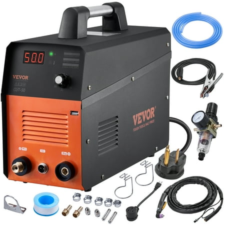 VEVOR 50 Amp Plasma Cutter, Dual Voltage, IGBT Inverter for Metal Cutting