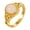 White Stone, variant on Women's Stainless Steel Oval Opal Gemstone Hollow Engraved Signet Ring Charming Promise Jewelry Pink Stone Size 6
