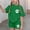 Green, variant on Cethrio Girls Summer Outfit Sets, Casual Short Sleeve Crew Neck Printed Kids' 2 Piece Sets Beige Size 14-16