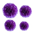 thumbnail image 3 of Pompones de papel Injueey decoraciones flores papel morado 7,8 pulgadas 12 pulgadas, 3 of 6