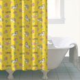 thumbnail image 4 of Yellow Cartoon Unicorn Rainbow Heart Diamond Pattern Shower Curtain 84"x72" ,Bathroom Decorative Shower Curtains Set with 12 Hooks,Modern Waterproof Washable Shower Curtain, 4 of 6
