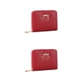 thumbnail image 4 of Qarigey Cartera compacta y elegante con tarjetero para el día a día Cartera Tarjetero Carteras pequeñas Monedero rojo vino vino rojo 2Conjunto, 4 of 6