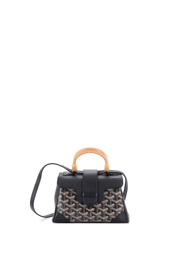 Pre-Owned Saigon Top Handle Bag Coated Canvas with Leather Mini By Rebag