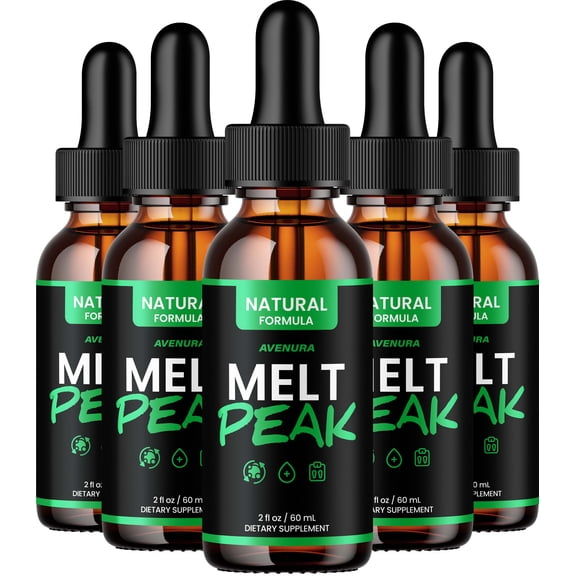 Melt Peak Liquid Drops ā MeltPeak Natural Blend Advanced Formula for Active Lifestyle, 5 Pack, 5 Month Supply