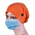 thumbnail image 2 of iHPH7 Slouchy Beanie Slouchy Beanie Hat Chemo Headwear for Women Beanie Hats for Men Cotton Cap Cotton Slouchy Beanie Winter Hats for Women Orange One Size, 2 of 2