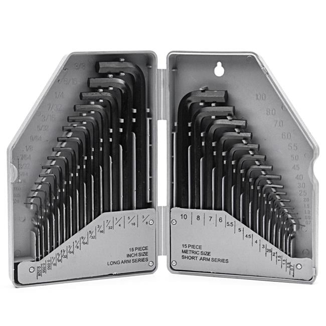 HEX KEY SET METRIC AND IMPERIAL SIZES IN HANDY KEYRING 14 PIECE ALLEN 