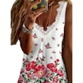 thumbnail image 3 of Gvmfive Womens Lace V Neck A-Line Dress Casual Floral Print Loose Tank Dress, 3 of 6