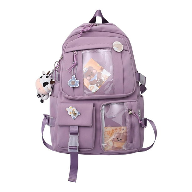 Mochila para mujer, mochila informal, bolsa de viaje para adolescentes, estudiantes de primaria Púrpura Yuyangstore Mochilas lindas