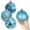 Baby Blue, variant on 4 Pack 4" Hanging Ornaments, Christmas Balls, Emerald Green