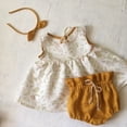 thumbnail image 4 of Newborn Kid Baby Girl Clothes Ruffle Top Shorts Floral Outfit Animal Print Set, 4 of 4