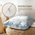 thumbnail image 4 of Blue Leaves Throw Pillow Covers 20x20 Inch Set of 2 - Summer Plant Leaf Floral Print Decoration Pillowcases Cushion Cover for Bedroom Couch Sofa Home Porch Office Car, 4 of 6