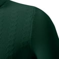 thumbnail image 6 of UVEASISHA Mens Slim Fit Quarter Zip Sweater 2025 Winter Casual Mock Neck Knit Pullover Soft Long Sleeve Knitted Sweaters Stretch Skinny Jumper Tops Clearance Sales Green 2XL, 6 of 9