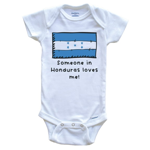 Someone in Honduras Loves Me Honduran Flag Cute Baby Bodysuit