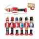thumbnail image 3 of kueatily Cascanueces Soldado Decoraciones de 6 Piezas Navidad Cascanueces de Madera Soldado 12 cm Adorno de Cascanueces de Navidad Soldado Marioneta para árbol de Navidad, Decoraciones, 3 of 6