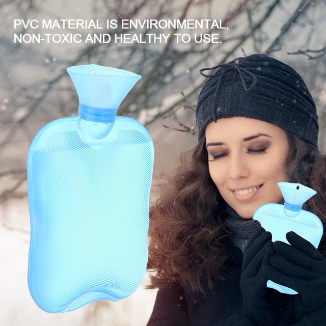 Classic Rubber Hot Water Bottle, 2000ml 3 Color Hot Water Bottle Bag Heat / Cold Therapy Big Size Water Bag Great For Pain Relief