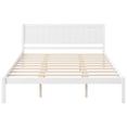 thumbnail image 6 of King Size Bed Frame with Headboard,Wood Bed Frame with Slat Support,No Box Spring Needed,White, 6 of 8