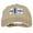Khaki, variant on Finland FIN Flag Embroidered Unstructured Cotton Cap - Dk Green OSFM