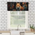 thumbnail image 3 of Fox Window Curtain Valances Cute Animal Colourful Leaves Flowers Woodland Rod Pocket Window Valance for Living Room Bathroom Bedroom Kitchen 54 by 18 in, 1 Panel, 3 of 6