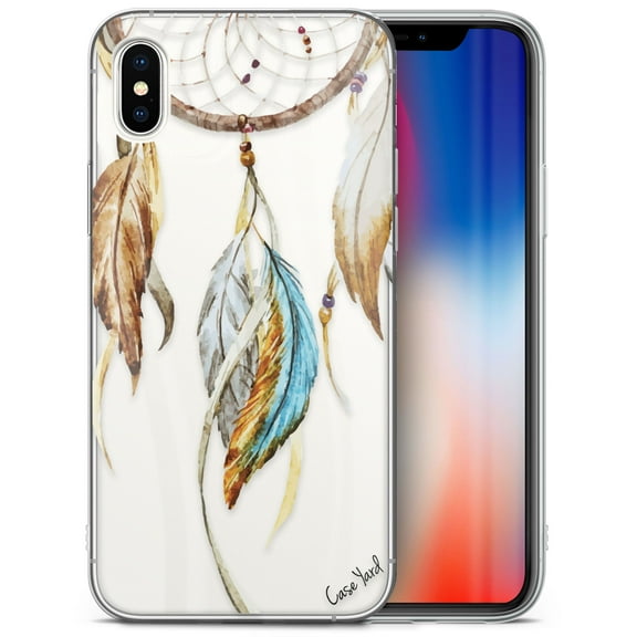 Case Yard iPhone-XS-Max Case Clear Soft & Flexible TPU Ultra Low Profile Slim Fit Thin Shockproof Transparent Bumper Protective Cover Drop Protective Cell Phone Cases (Watercolor Mandala)