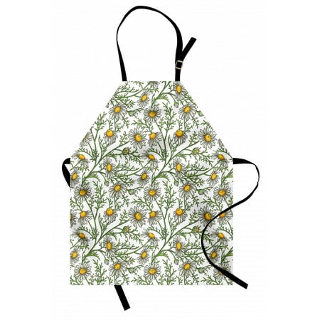 

Daisy Apron Chamomile Blossoms Field Flourishing Spring Petals in the Park Garden Motif Unisex Kitchen Bib with Adjustable Neck for Cooking Gardening Adult Size Orange Dust Green by Ambesonne