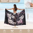thumbnail image 7 of Uourmeti Cute Cats Cover Ups for Swimwear Women Flowy Chiffon Scarf Blouse for Swimwear Holiday Outfit, 7 of 7