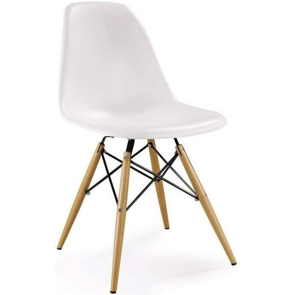 Nicer Furniture Eames Style Side Chair in White