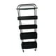 thumbnail image 3 of Carro rodante para baño perfecl con ruedas 40 x 15 x 107 cm negro, 3 of 8