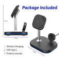 thumbnail image 2 of Super Joy 3-in-1 Magnetic Wireless Charger, Wireless Charging Station Stand with 18W Adapter for iPhone iWatch AirPods Black, 2 of 8