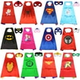 thumbnail image 2 of Assorted Superhero Capes, Superheros Dress Up Costumes Role Play Hero Capes Wristband Masks Blinder Fit for Dress up and Holiday Halloween Costumes, 2 of 34