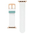 thumbnail image 4 of WITHit White & Teal Saffiano Pattern Silicone Band for 38/40/41mm Apple Watch, 4 of 6