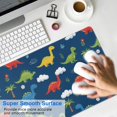 thumbnail image 4 of Long Mouse Pads for Desk,DarkBlue Dinosaurs Clouds Pattern Desk Mats on Top Of Desks, Desk Mouse Pad Extra Large with 3mm Non-Slip Base and Stitched Edge for Gaming,Office,Work,Home 35.4"x15.7", 4 of 6