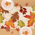thumbnail image 4 of Fall Maple Leaves Table Runner, Thanksgiving Watercolor Plant Yellow Leafs Home Kitchen Decor, Autumn Harvest Seasonal Colorful Botanical Farmhouse Burlap Dining Decoration Party Supply 13 x 48, 4 of 6