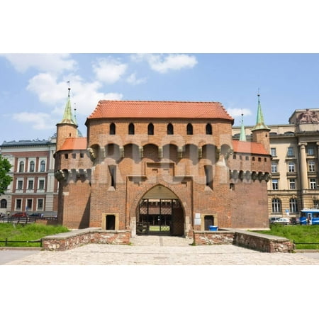 Gate to Krakow - the Best Preserved Barbican in Europe, Poland Print Wall Art By