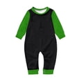 thumbnail image 2 of Pijamas familiares a juego de moda navideña de color liso, estilo europeo, para padres e hijos, monos de poliéster para bebés., 2 of 3