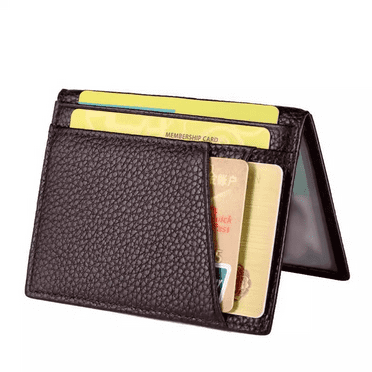 GASTROPOD Credit Card Holder,PU Leather Ultra-thin Wallets with ID Window,Blocking Bifold Card Holder Wallet,Coffee