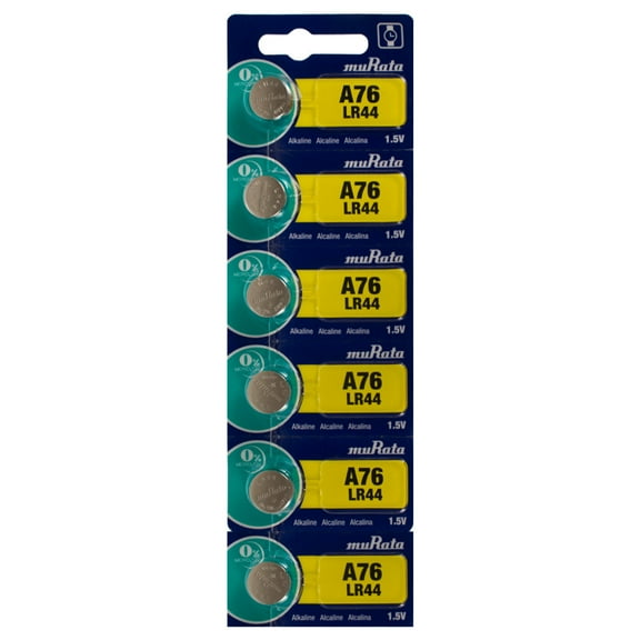 MURATA - LR44 A76 1.5V Alkaline button Cell Battery 6 pcs