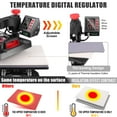 thumbnail image 4 of Adnoom 5 in 1 Heat Press Machine 15"x12" with LCD Control Panel, Full 360°Swing Away Heat Press Machine with Multi-Spring Pressure Knob, Sublimation Vinyl Digital Heat Press for Tshirt,Cap,Mug, 4 of 9