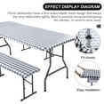 thumbnail image 2 of 1 Set Outdoor Stretchable Table Cover Flannel Table and Chair Cover Picnic Table Cover, 2 of 9