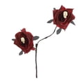 thumbnail image 2 of Dark Red Skull Artificial Roses 15 Inch Long Hobby Artificial Flowers Gothic Silk Flower for Home Halloween Indoor Party Decorations 1 Pack, 2 of 3